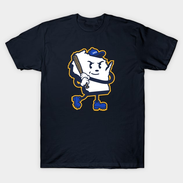 Milwaukee 'Cream City Baseball State' Fan T-Shirt: Hit a Home Run with Brew City's Baseball Mascot Design! T-Shirt by CC0hort